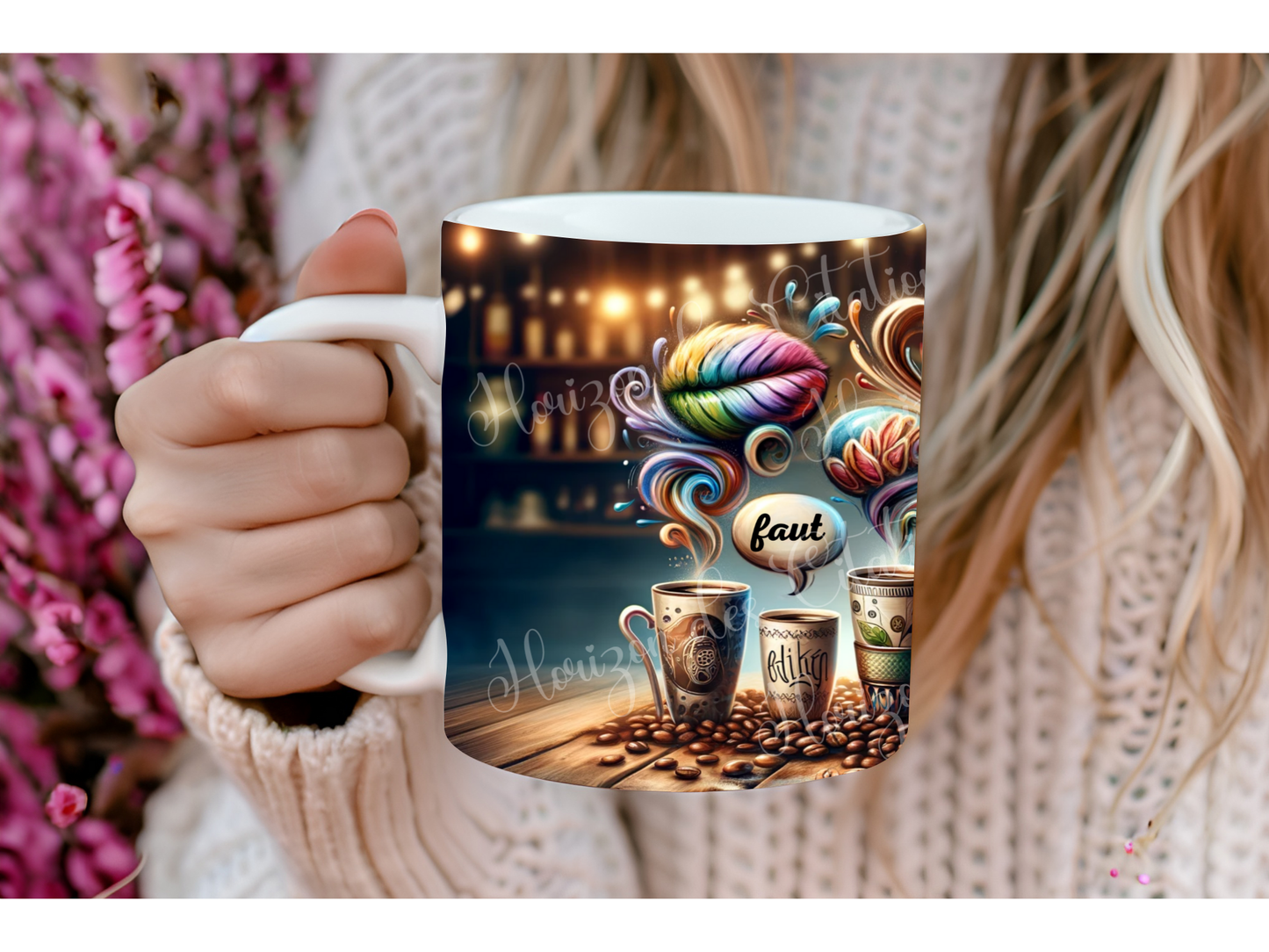 Tasse - 11oz - Humour - Le matin il faut me parler café