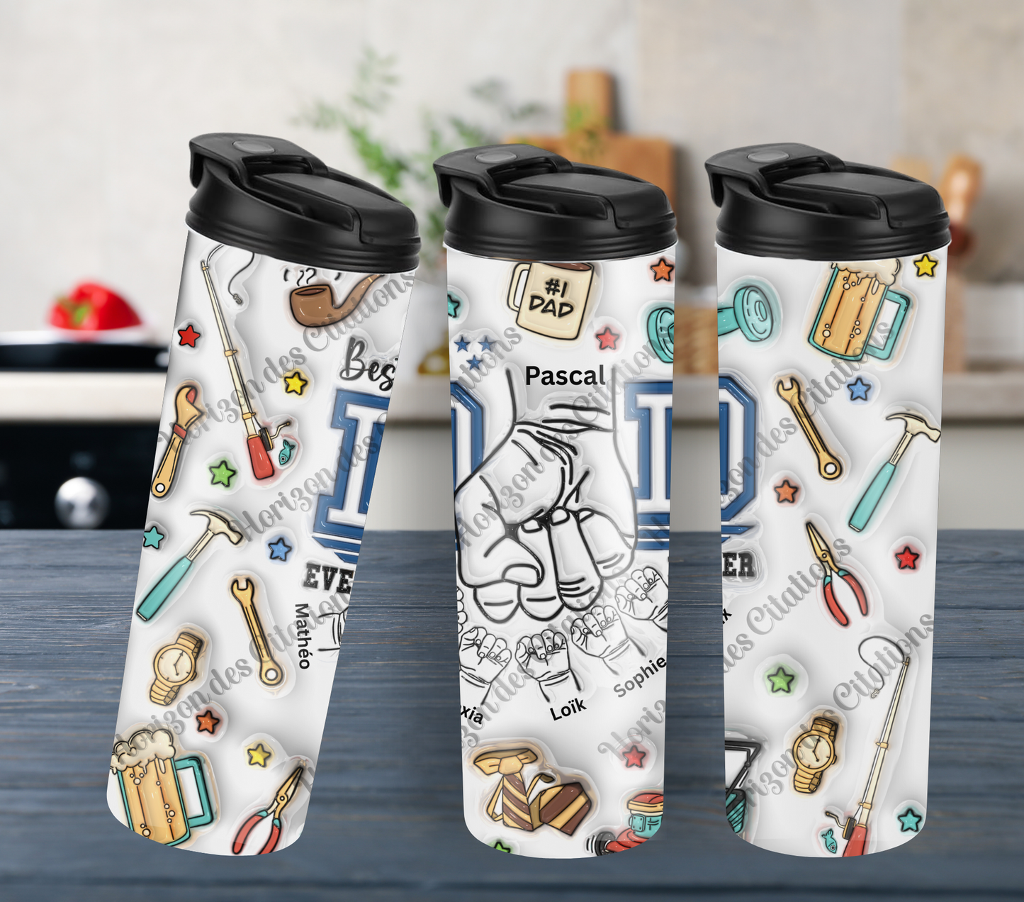 Tumbler 20oz - Fête des pères - Best Dad Ever Fist Bump