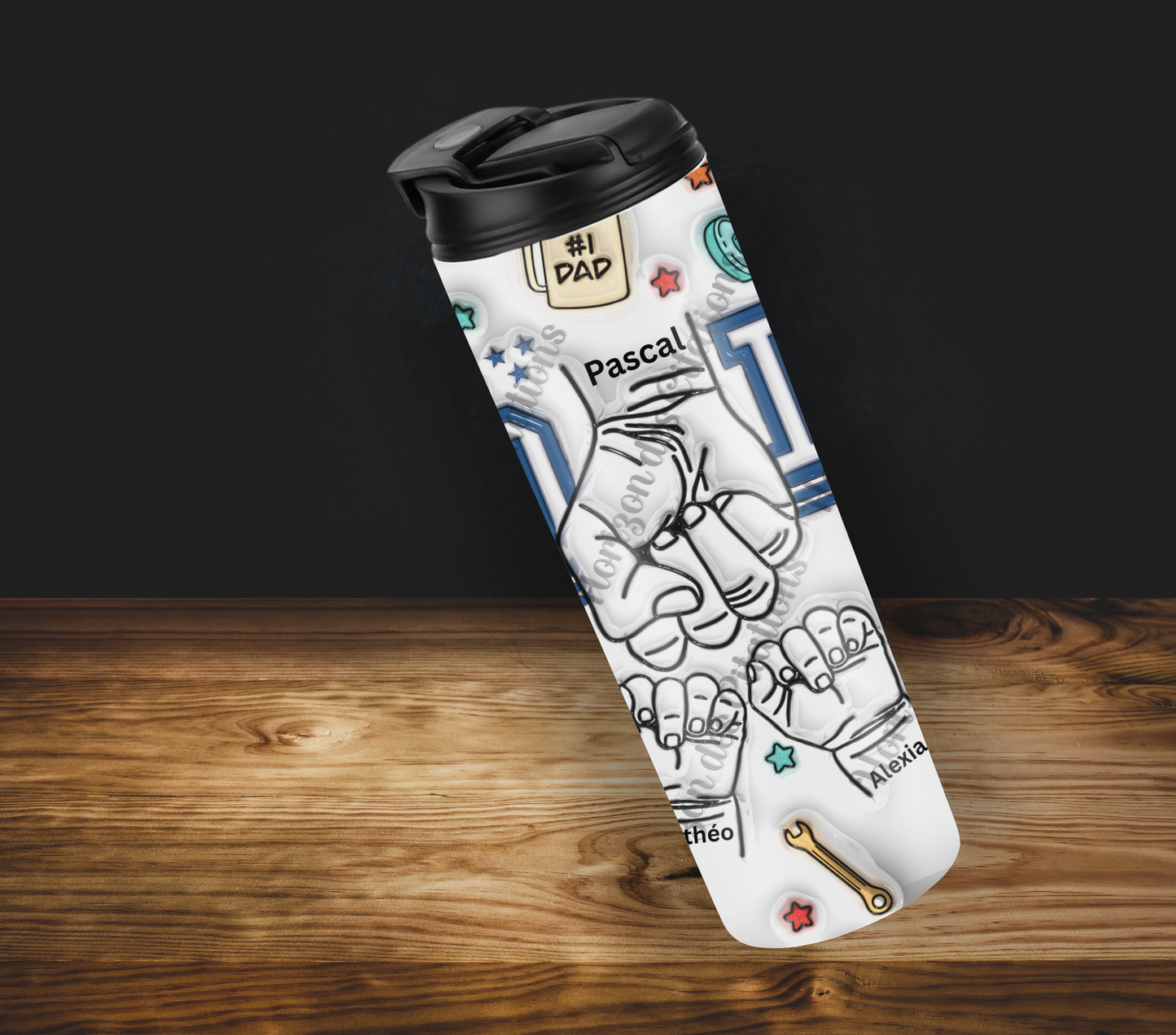 Tumbler 20oz - Fête des pères - Best Dad Ever Fist Bump