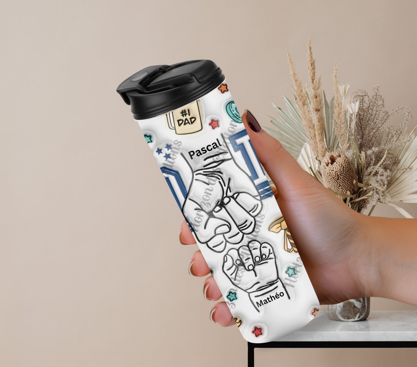 Tumbler 20oz - Fête des pères - Best Dad Ever Fist Bump