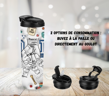 Tumbler 20oz - Fête des pères - Best Dad Ever Fist Bump