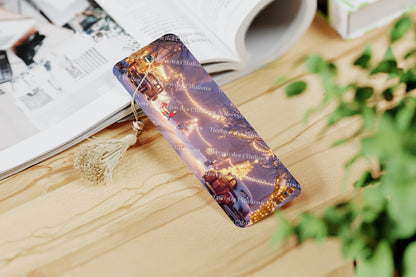 Ensemble de 4 signets en aluminium avec pompon - Noël - Noëls d'Antan