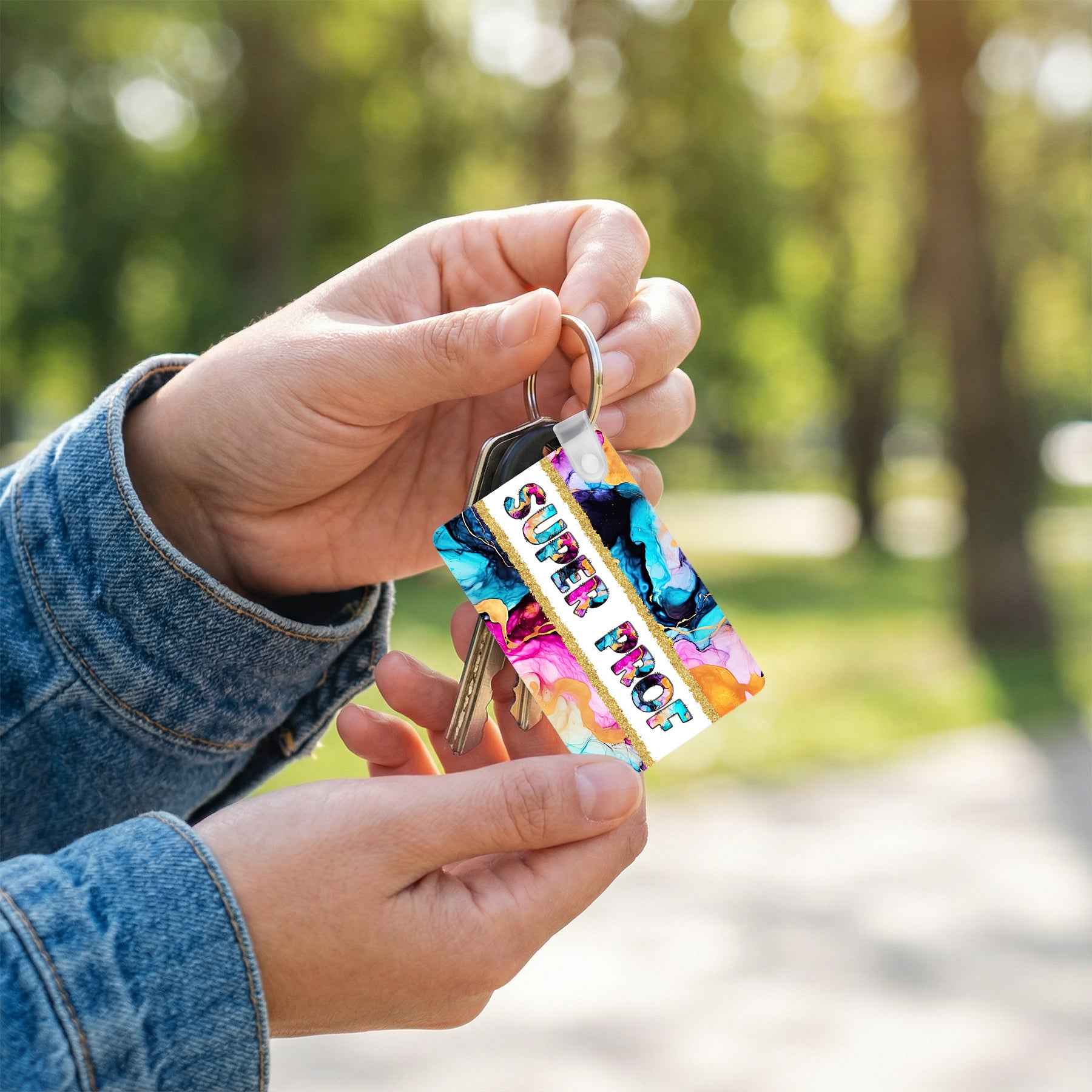Porte-clés en MDF - Super Prof