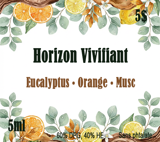 Fragrance pour Assainisseur d'air en feutre Horizon Vivifiant - 5ml