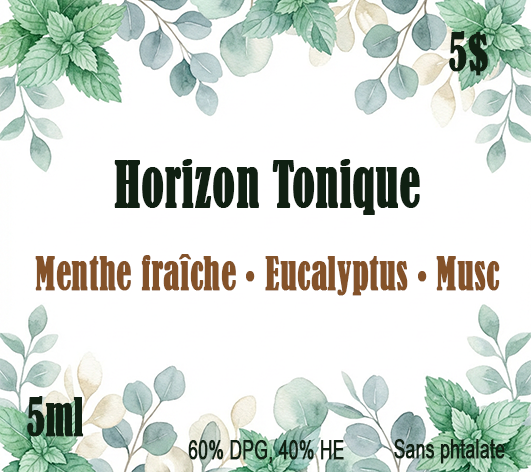 Fragrance pour Assainisseur d'air en feutre Horizon Tonique - 5ml