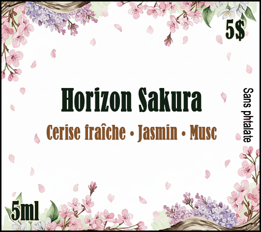 Fragrance pour Assainisseur d'air en feutre Horizon Sakura - 5ml