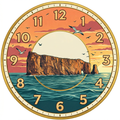 Horloge en verre - Rocher Percé
