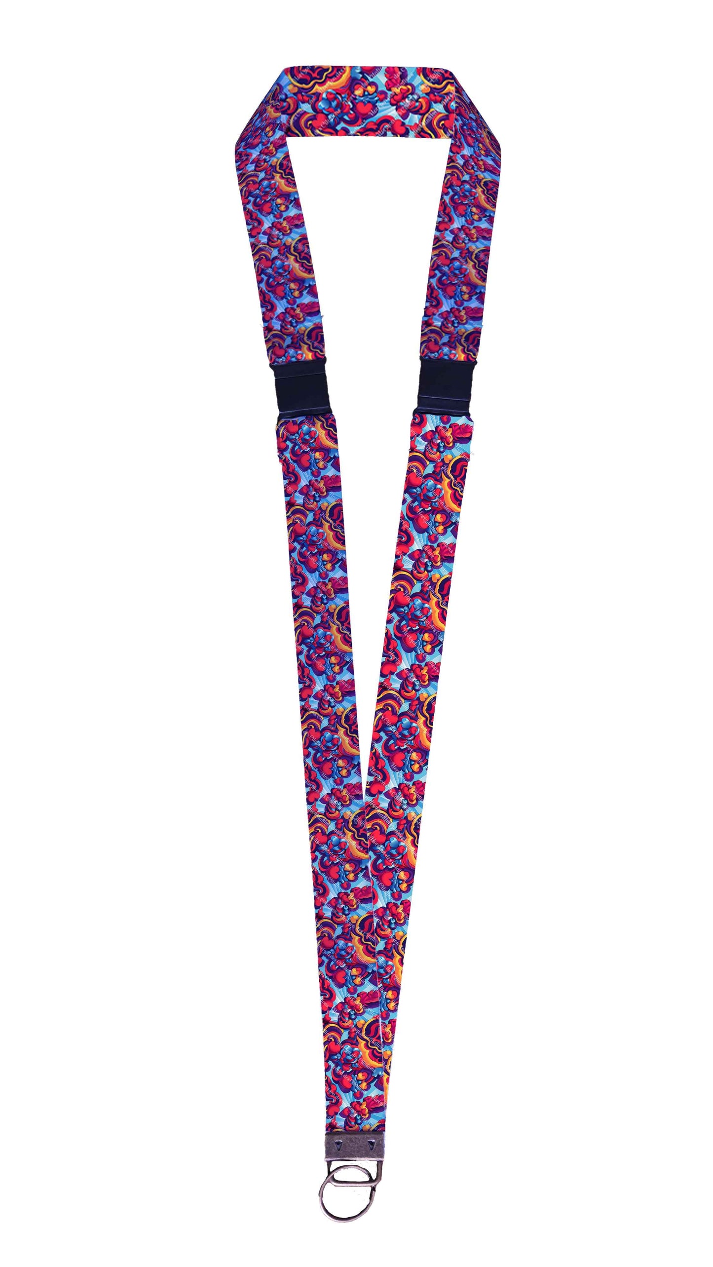 Porte-clés Tissu- St-Valentin - Pop Art Romantique