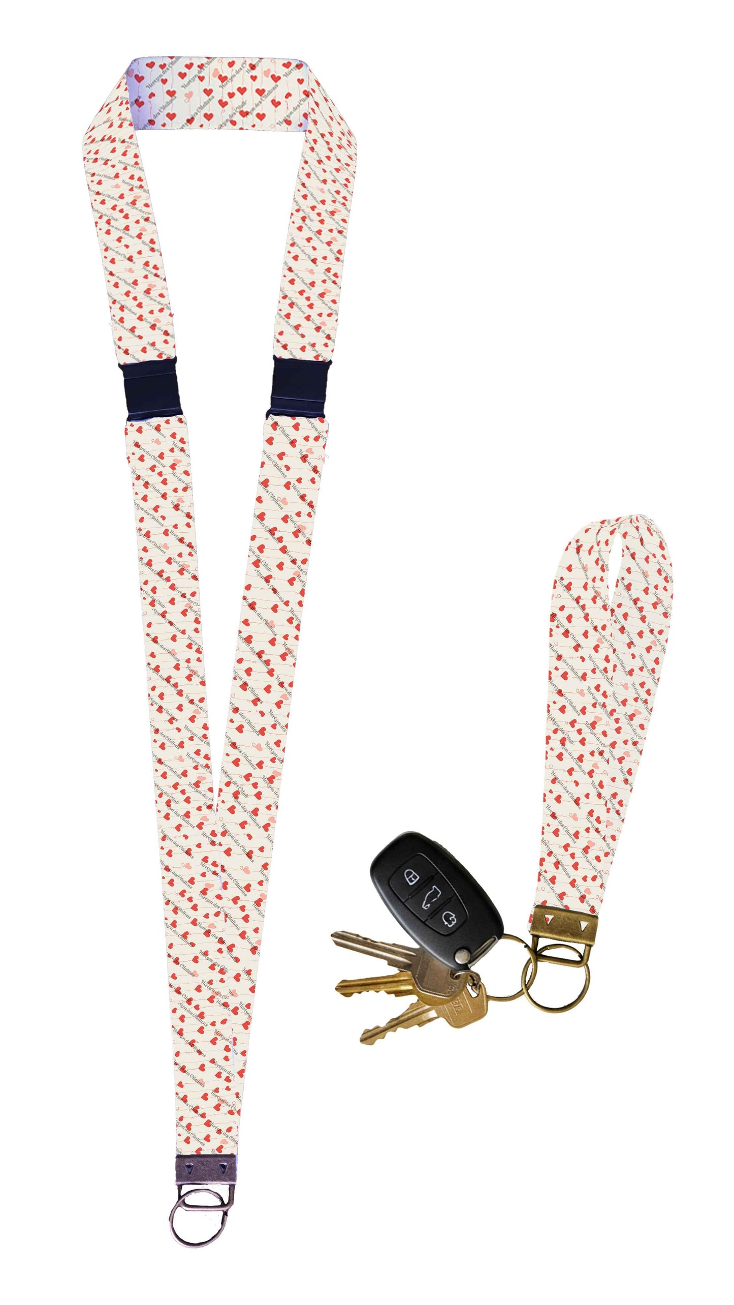 Porte-Clés en Tissu - St-Valentin - Ballons d'Amour