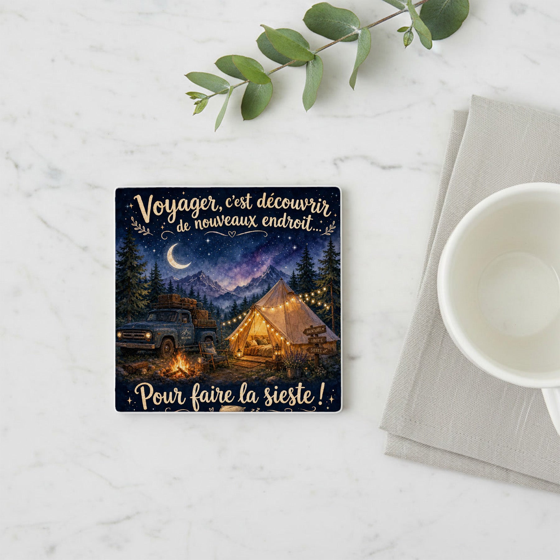 Sous-verre – Voyager pour faire la sieste