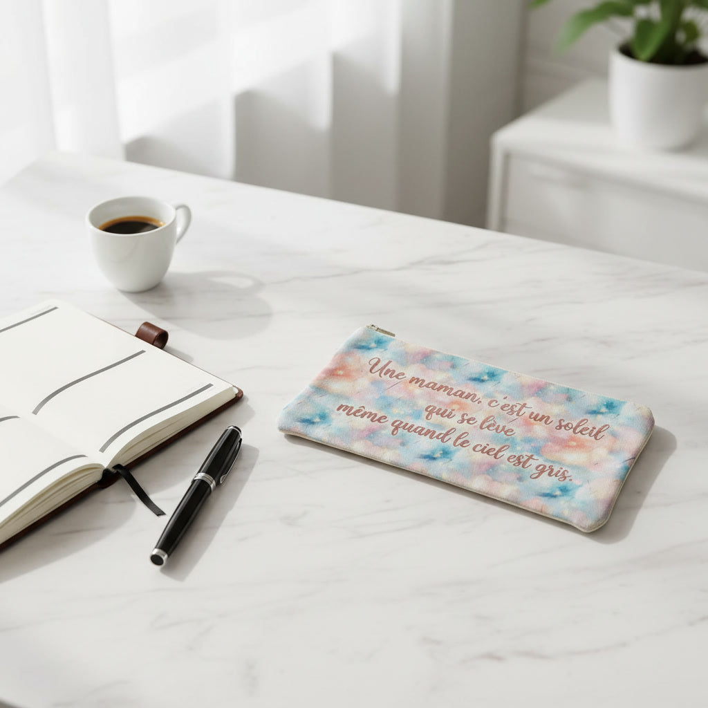 Etui polyvalent fabriqué à la main - Citation Maman Soleil