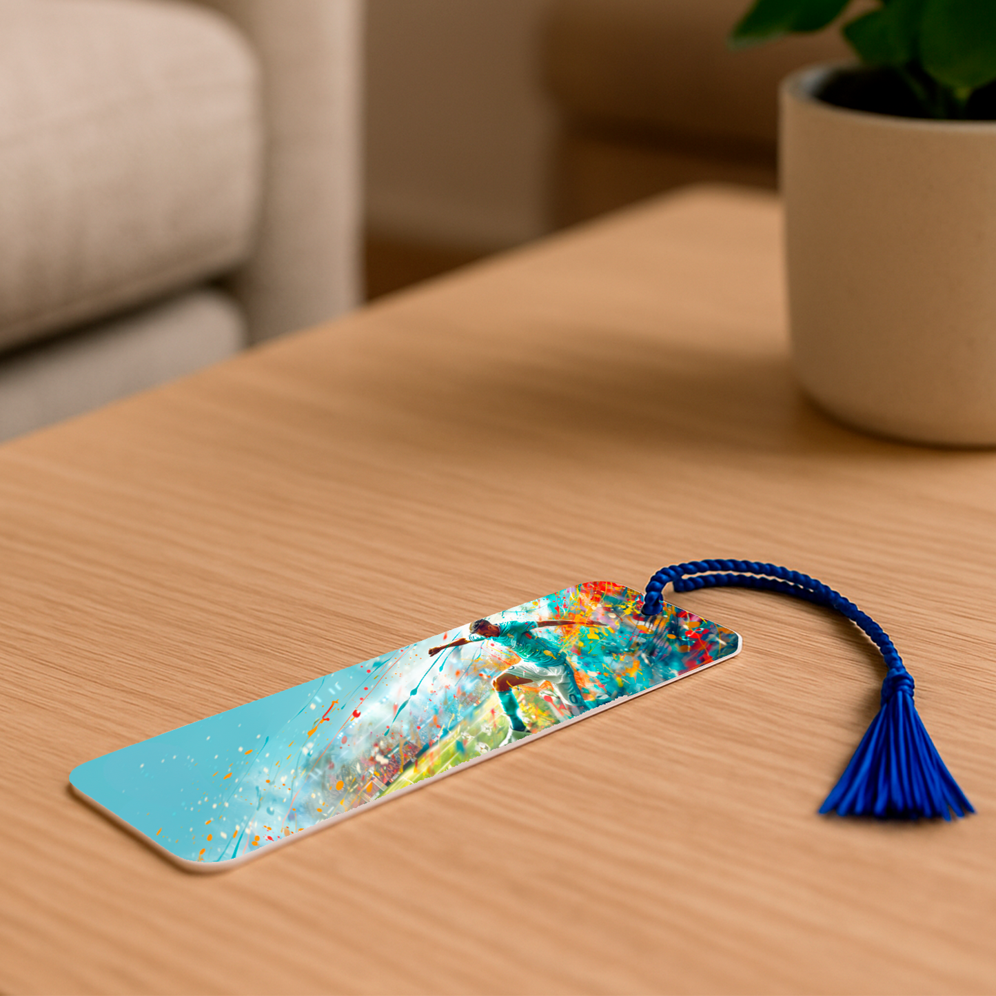 Signet en aluminium avec pompon - Soccer 02