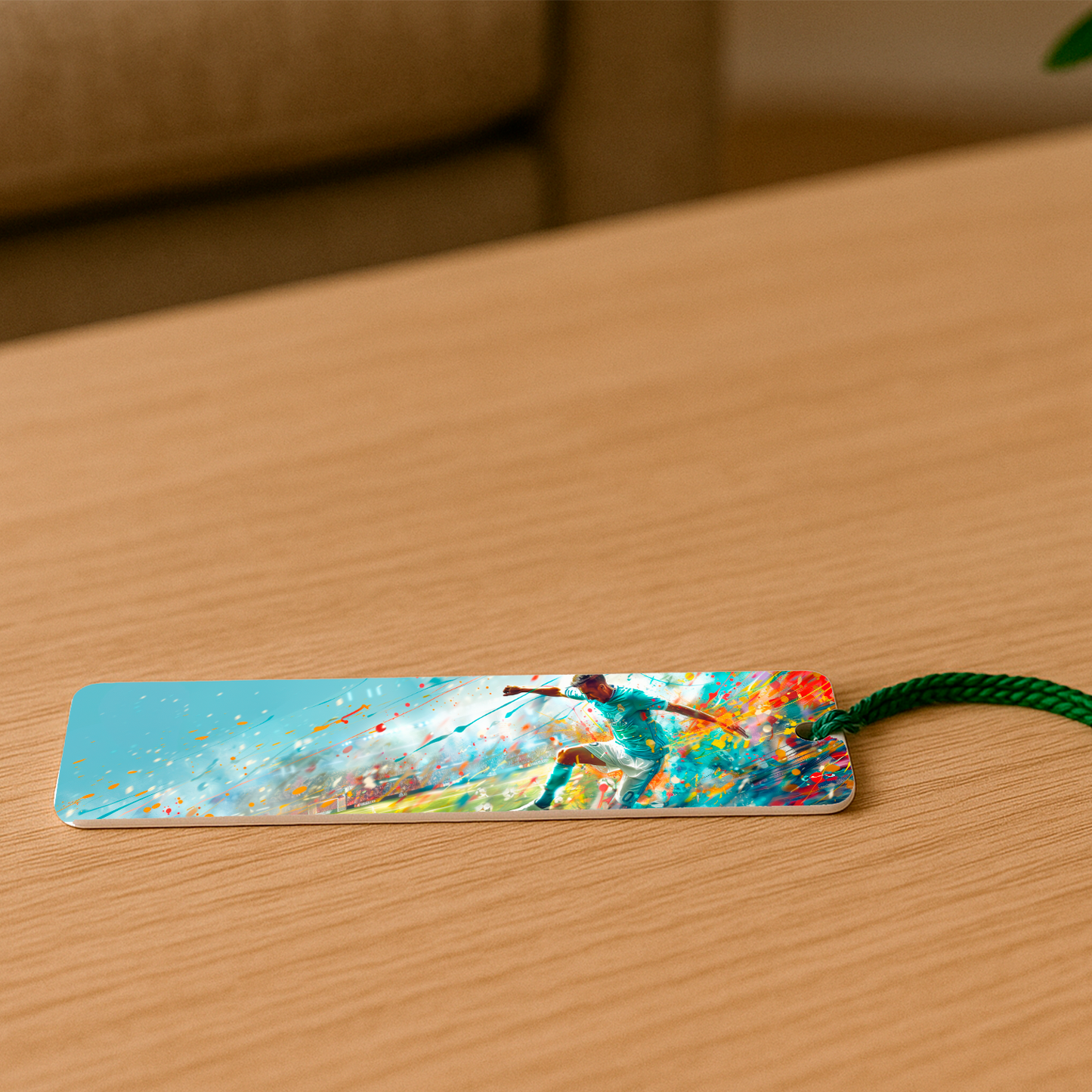 Signet en aluminium avec pompon - Soccer 02