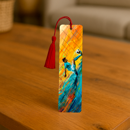 Signet en aluminium avec pompon - Soccer 01