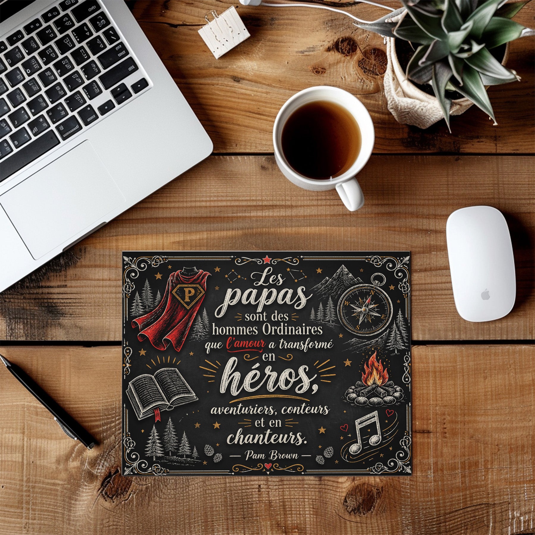 Tapis de souris – Papa Héro