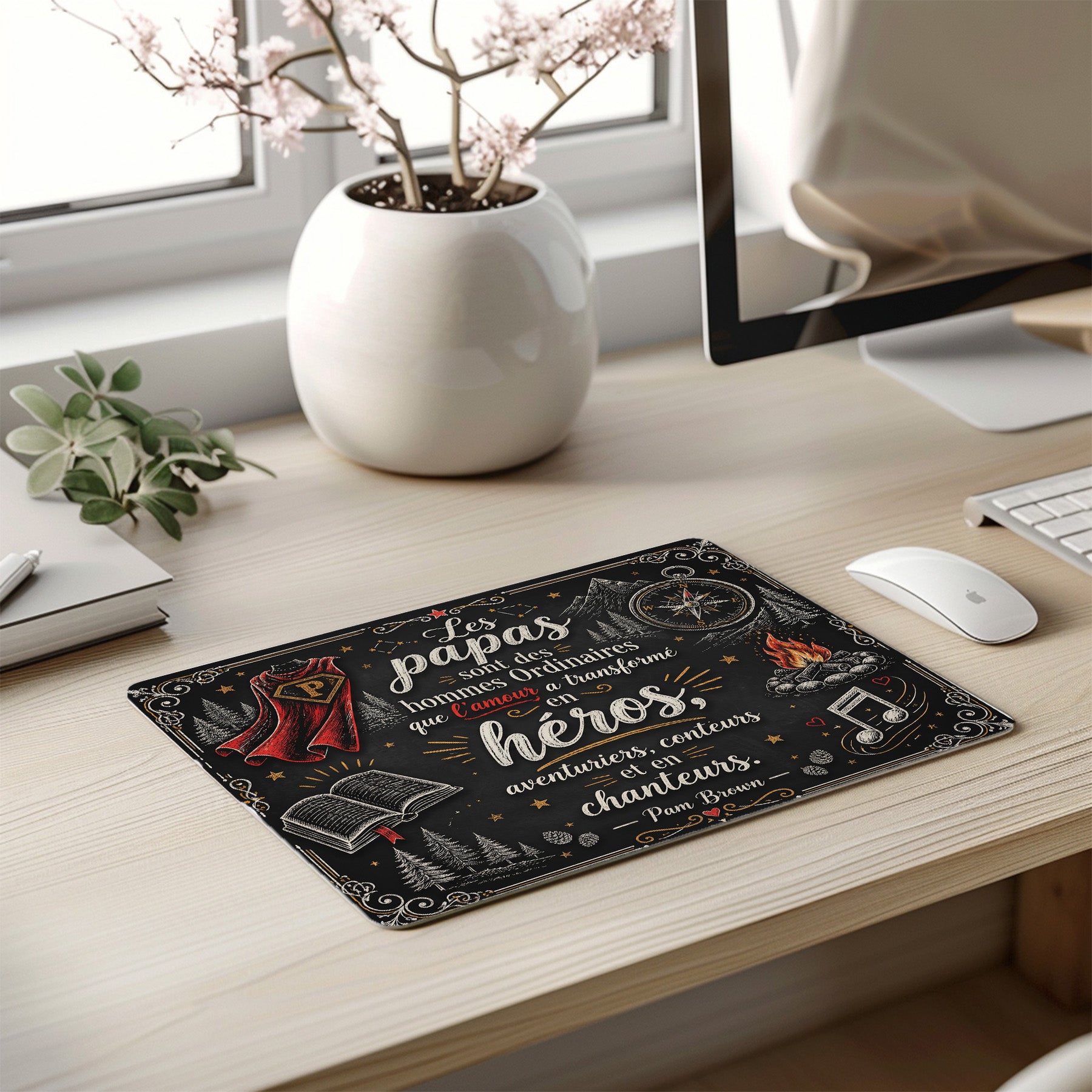 Tapis de souris – Papa Héro