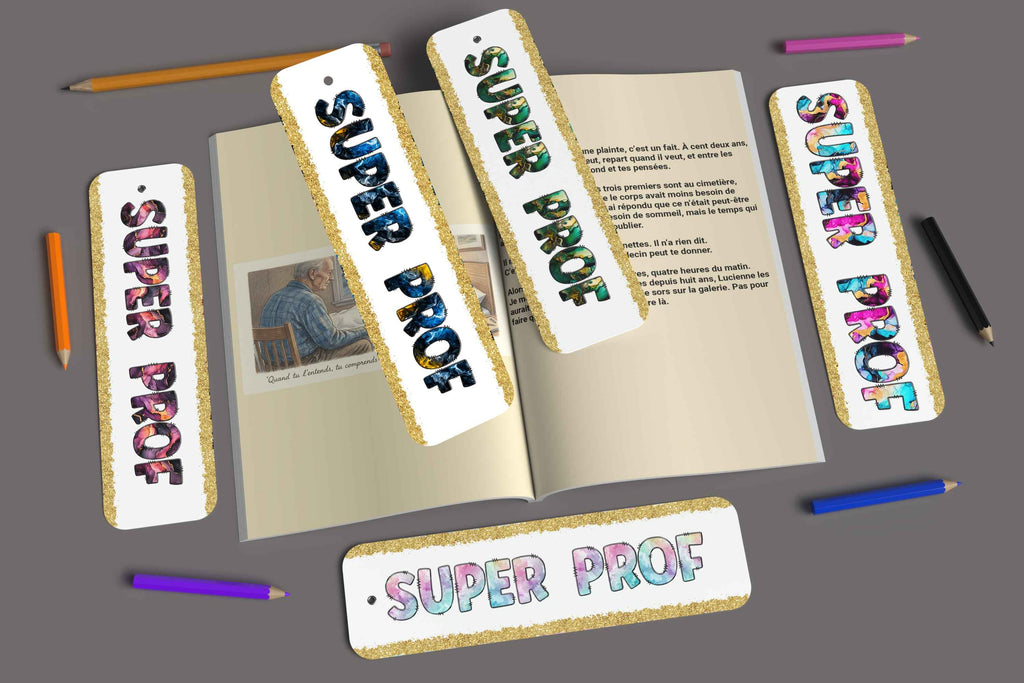 Marque-pages en aluminium - Super Prof