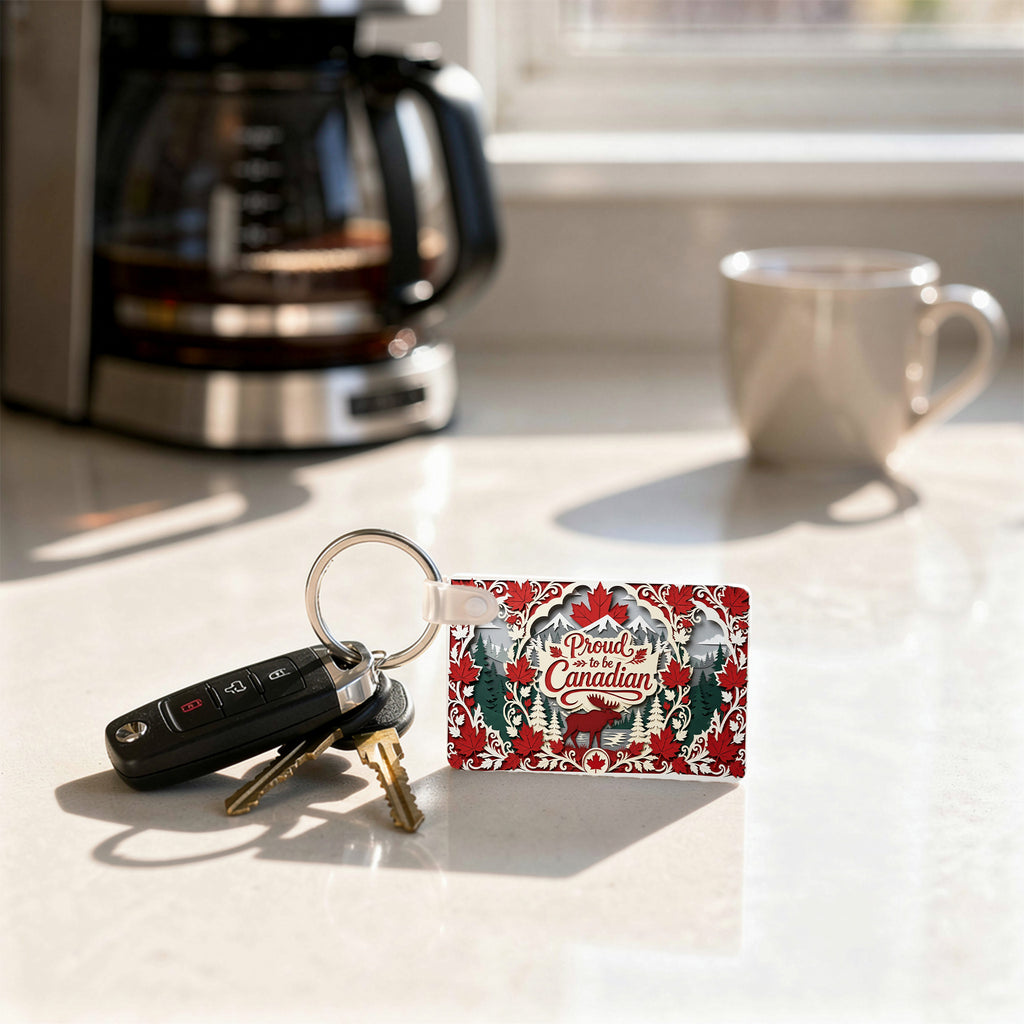 Porte-clés MDF - Proud Canadian