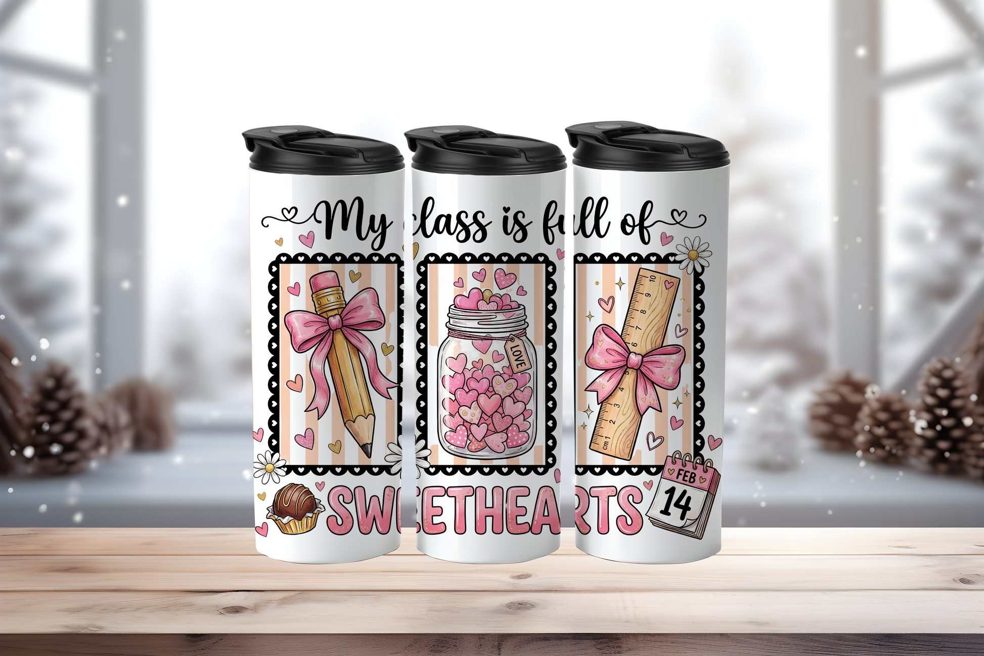 Tumbler 20oz (591ml) - ST-Valentin - Ma Classe Remplie d'Amour