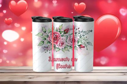 Tumbler 20oz (591ml) - St-Valentin - amour en Fleurs