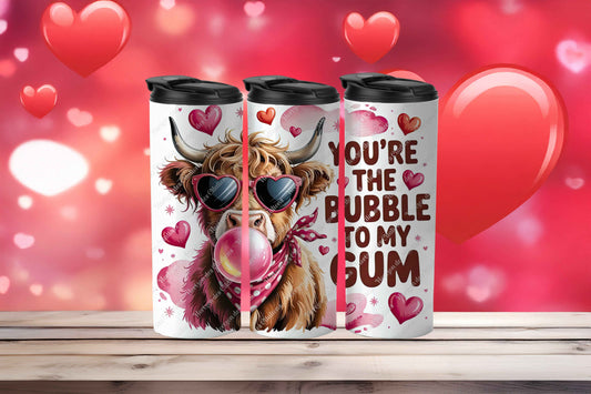 Tumbler 20oz (591ml) - St-Valentin - Highland Bubble Gum