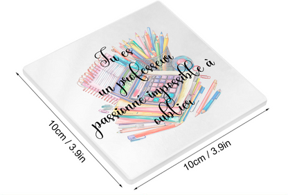 Sous Verre en céramique Professeur Ensemble #1