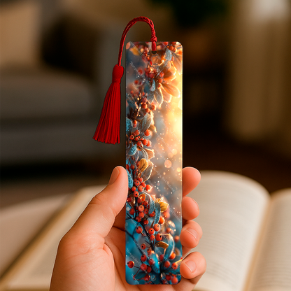 Ensemble de 4 signets en aluminium avec pompon - Éclats de Saison