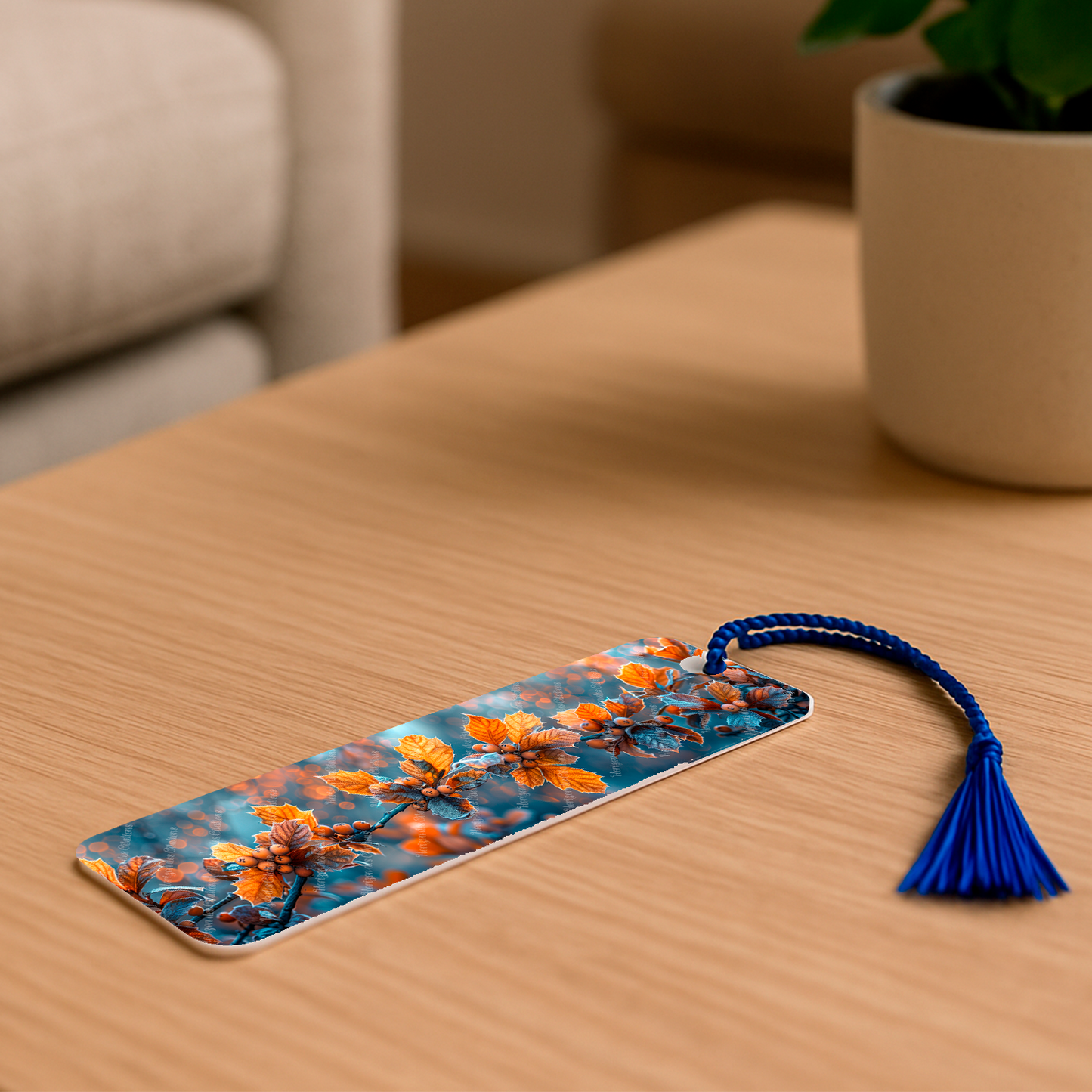 Ensemble de 4 signets en aluminium avec pompon - Éclats de Saison