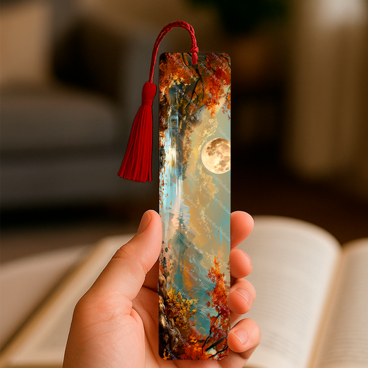 Ensemble de 4 signets en aluminium avec pompon - Clarté d’Automne