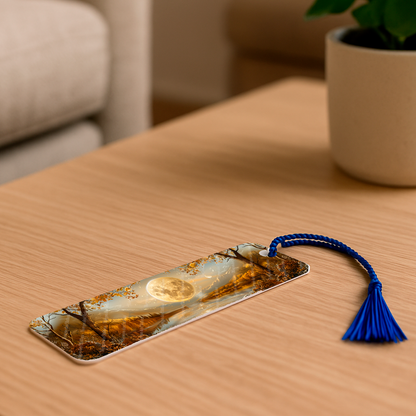 Ensemble de 4 signets en aluminium avec pompon - Clarté d’Automne