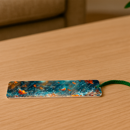 Ensemble de 4 signets en aluminium avec pompon - Pluie d’Automne