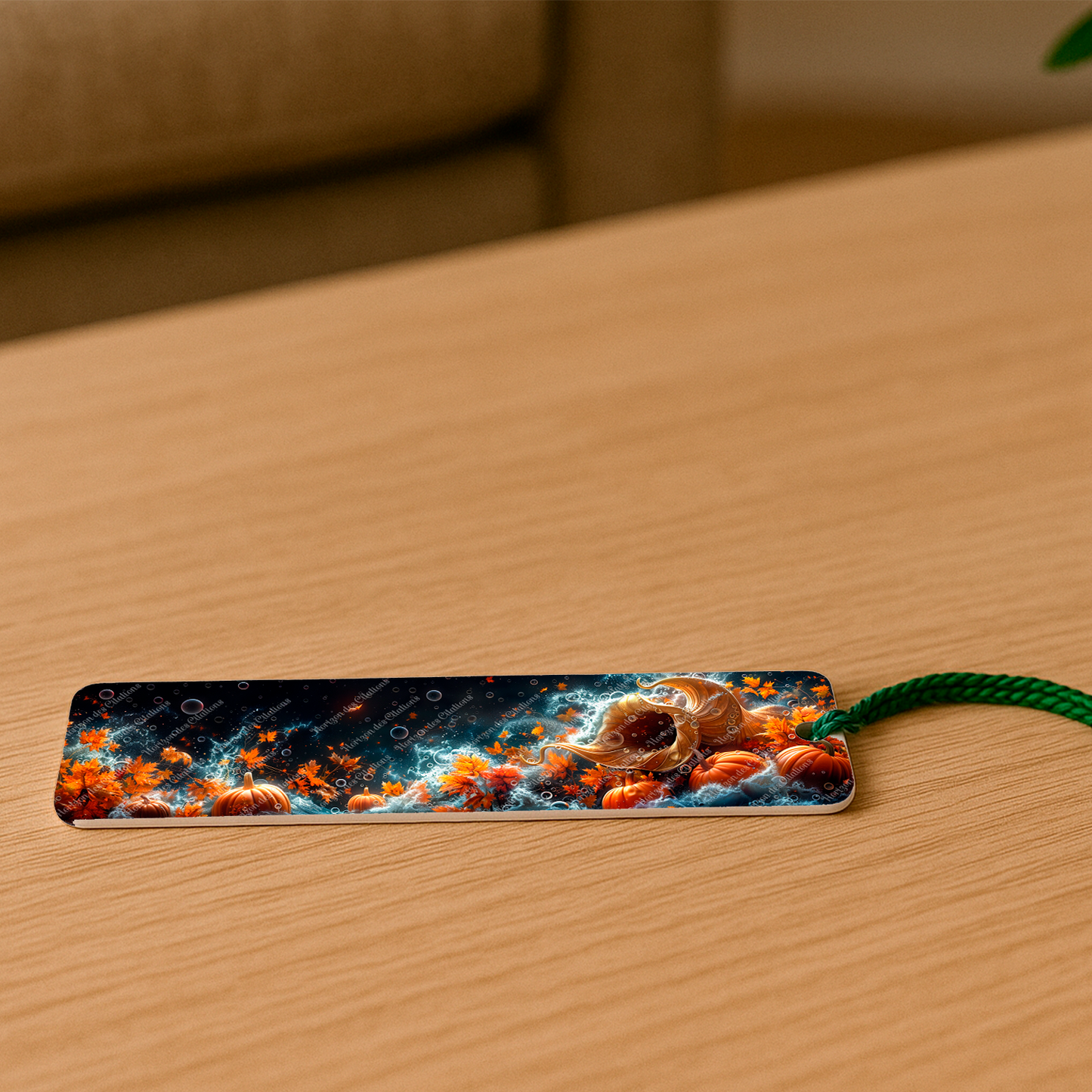 Ensemble de 4 signets en aluminium avec pompon - Éclats d’Automne