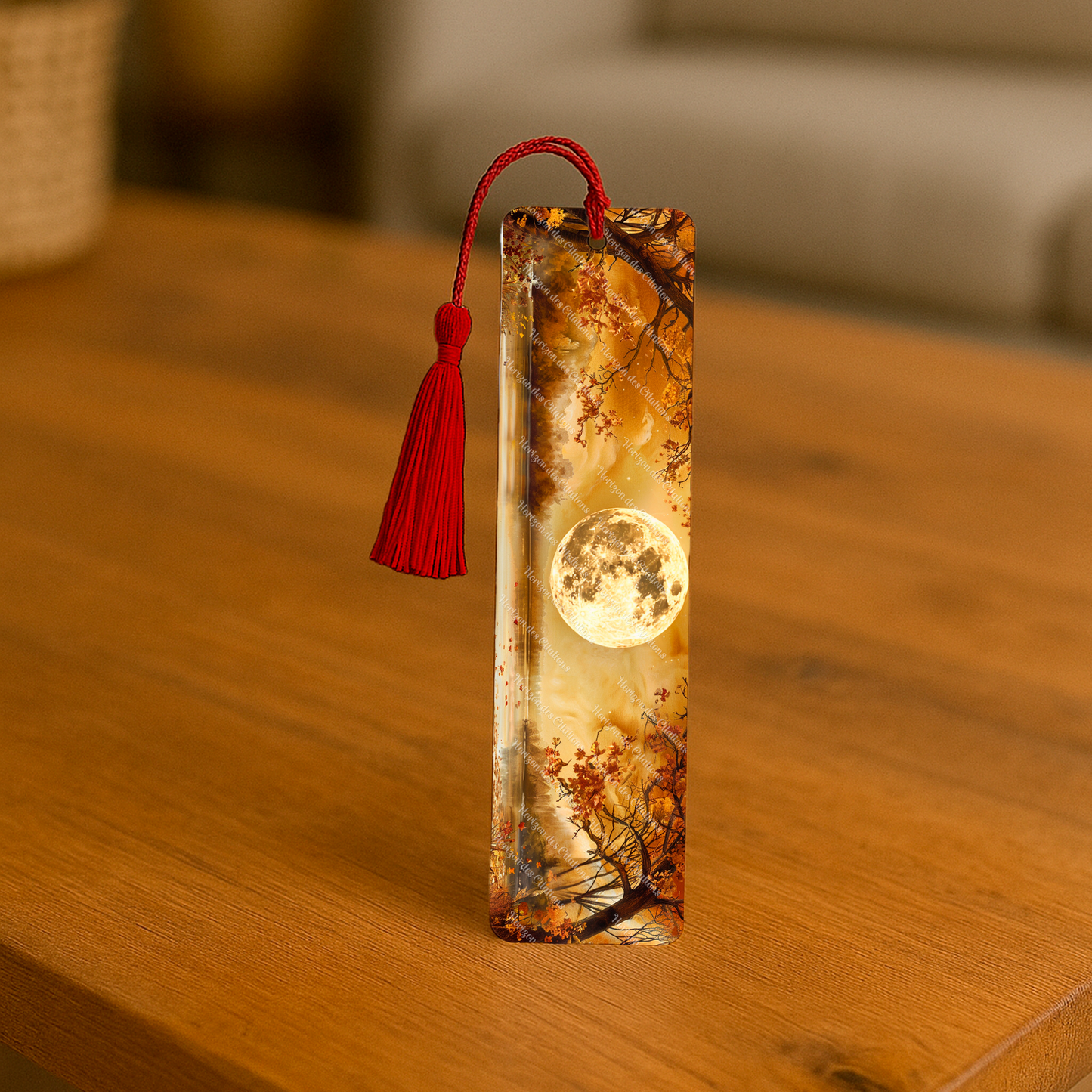 Ensemble de 4 signets en aluminium avec pompon - Clarté d’Automne