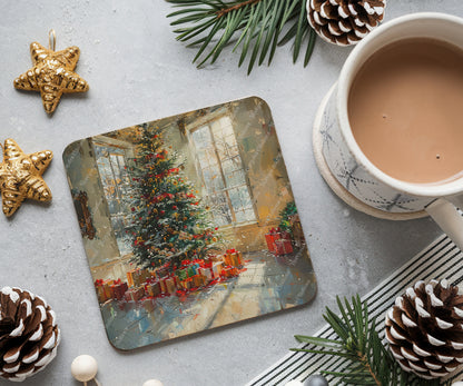 Sous Verre en céramique - Noël - Matin de Noël