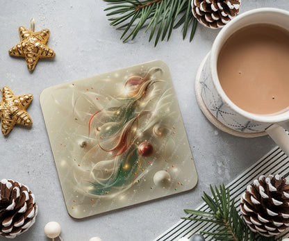 Sous Verre en céramique - Noël - Éclat des Fêtes