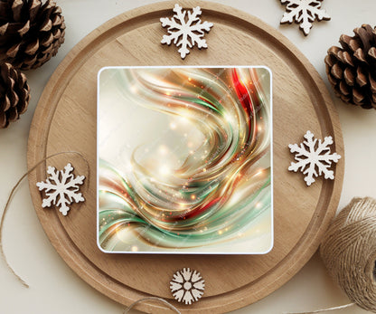 Sous Verre en céramique - Noël - Éclat des Fêtes