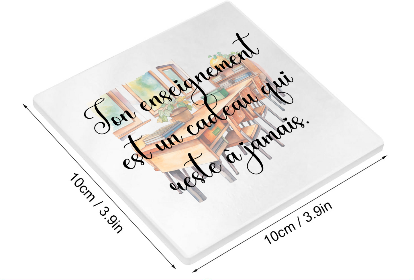 Sous Verre en céramique Professeur Ensemble #2