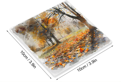 Sous Verre en céramique - Automne Doux