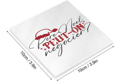 Sous Verre en céramique - Noël - Joyeux Sans Regrets