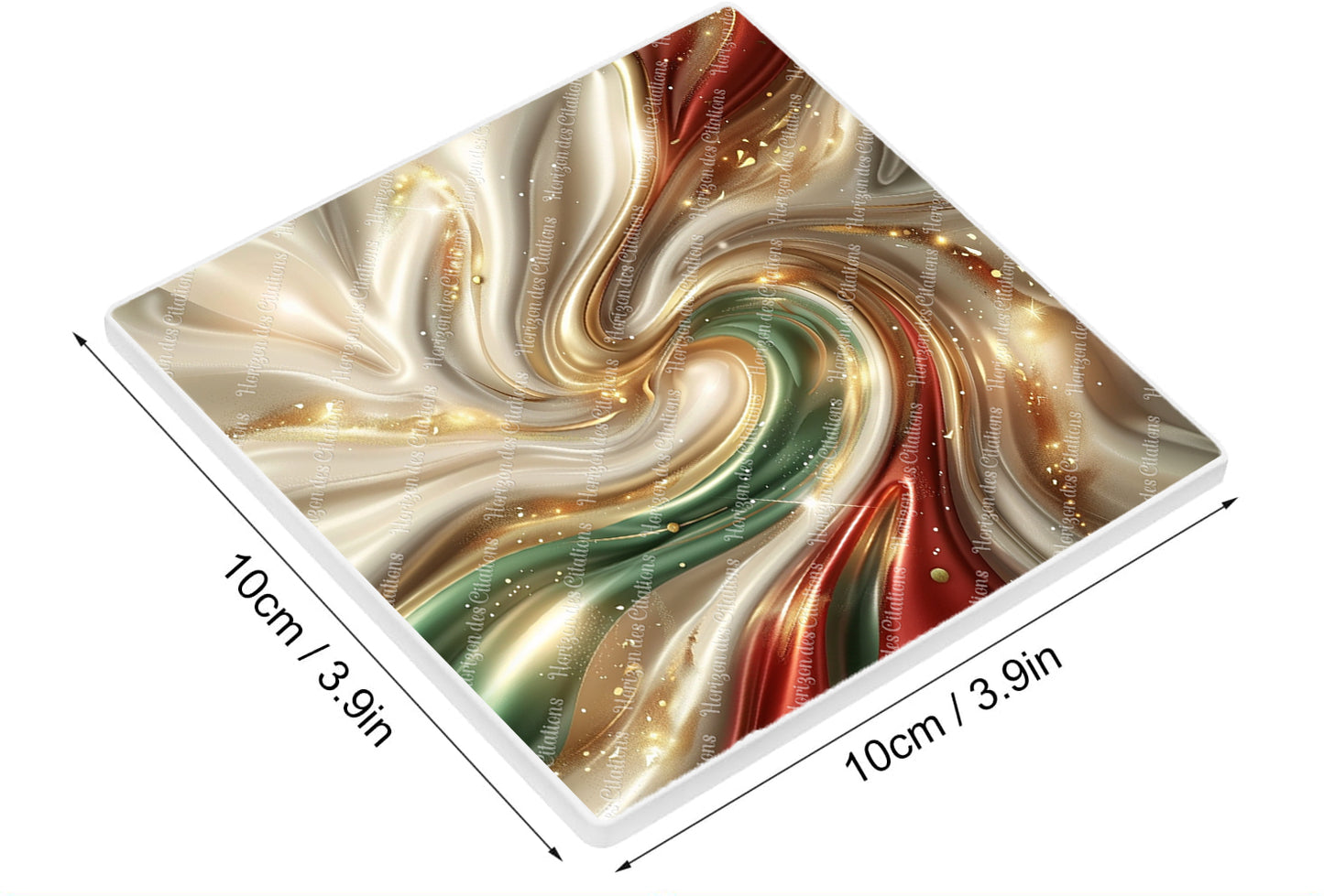 Sous Verre en céramique - Noël - Éclat des Fêtes