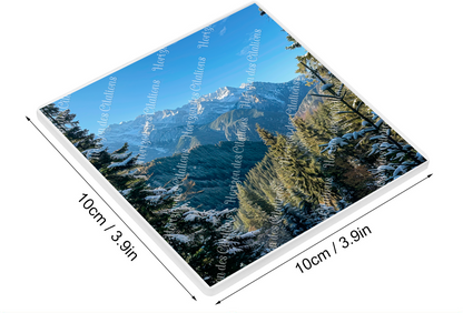 Sous Verre en céramique - Monts d’Hiver