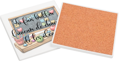 Sous Verre en céramique Professeur Ensemble #2