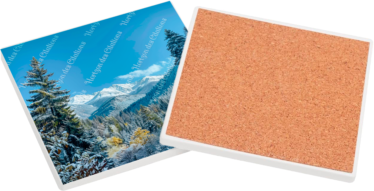 Sous Verre en céramique - Monts d’Hiver