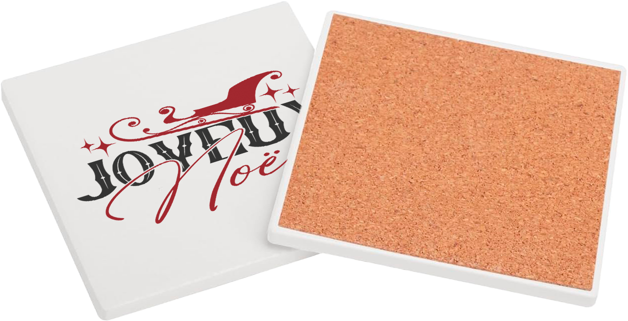 Sous Verre en céramique - Noël - Joyeux Sans Regrets