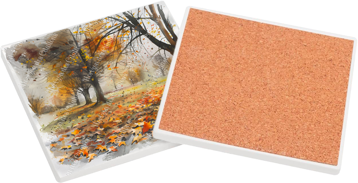 Sous Verre en céramique - Automne Doux