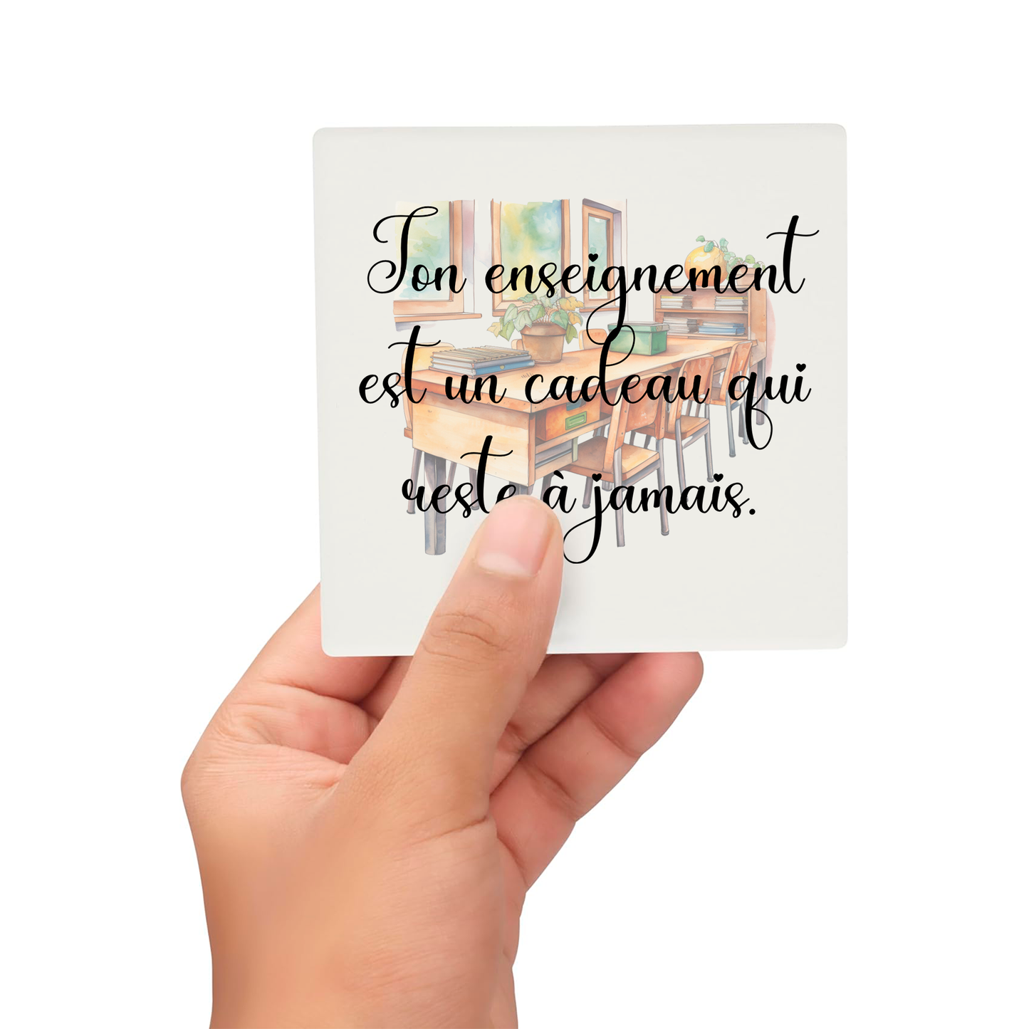 Sous Verre en céramique Professeur Ensemble #2