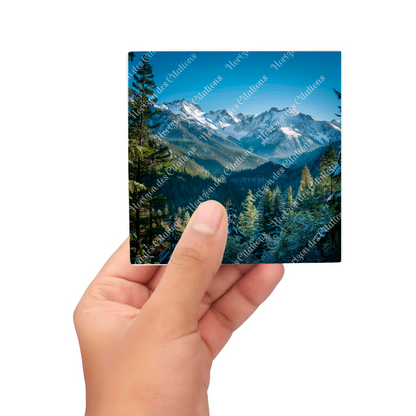 Sous Verre en céramique - Monts d’Hiver