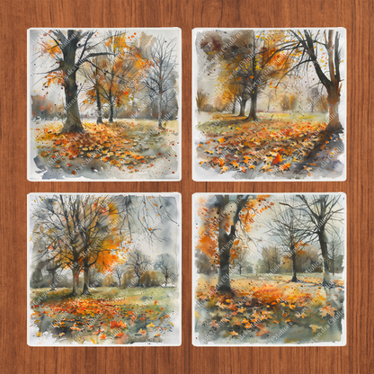 Sous Verre en céramique - Automne Doux