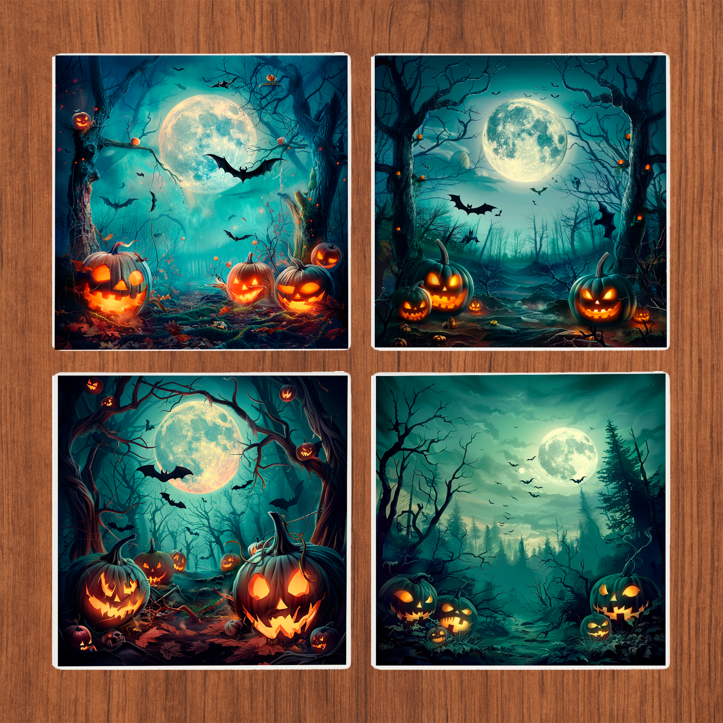 Sous Verre en céramique - Clair de Lune Hanté