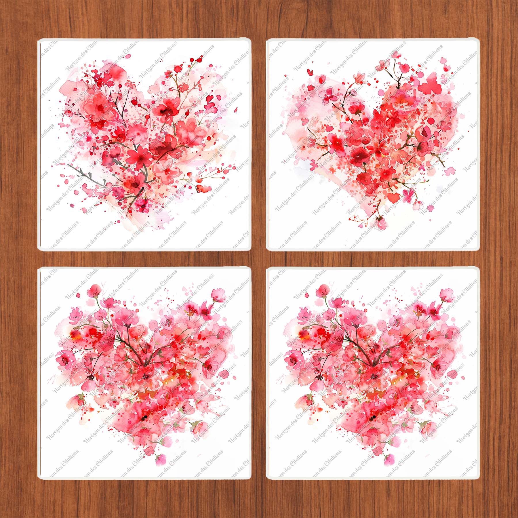 Ens. Sous verre céramique - Éclats d'Amour